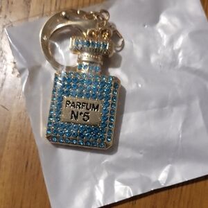 Blue and Gold Parfum No. 5 Keychain